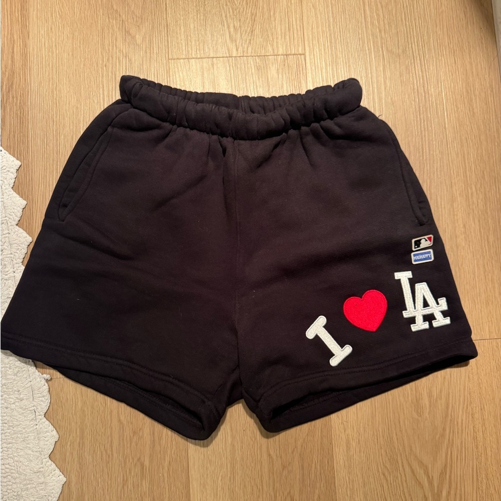 Madhappy  LA DODGERS Black Shorts with MLB Logo